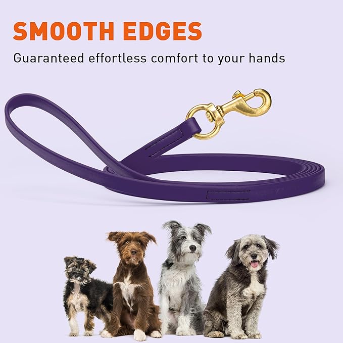 Viper K9 Biothane Working Dog Leash Waterproof Lead for Tracking Training Schutzhund Dog Sport & Search - Odor-Proof Long Line with Solid Brass Snap for Puppy Medium and Large 5/8" x 20ft VioletPurple