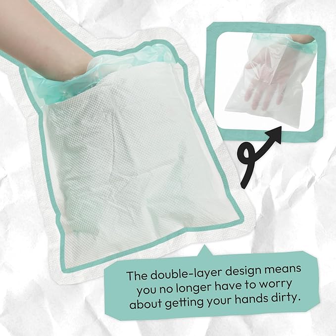 2-Ply Dog Poop Bags, Leak-Proof Dog Waste Bags with Easy-Tie Handles, Durable Poop Bags for Dogs to Stop Yucky Leaks & Mess, Unscented, 100 Count