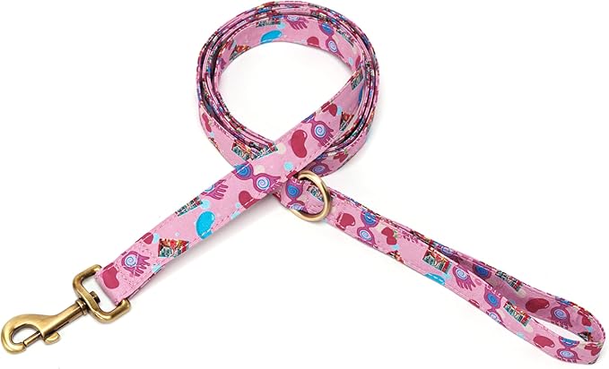 Organic Cotton Dog Leash for Small,Medium and Large Breed,Brass Hardware Pet Leash for Walking,Running and Training 6FT