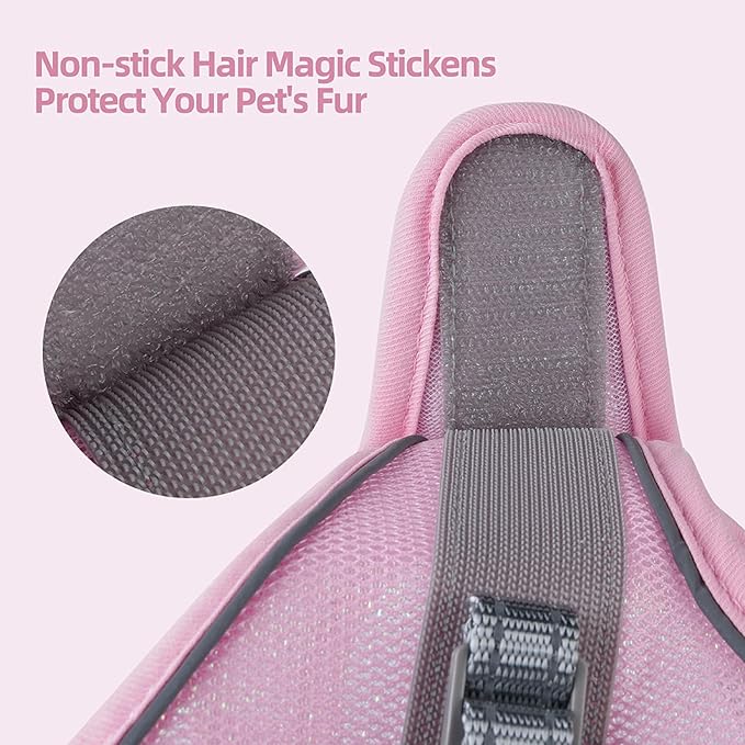 Sparkly Dog Harness Small Sized and Leash Set for Small Dogs Cats,Pink XS Puppy Harness, Step in Soft Dog Reflective Vest, Breathable Mesh Pet Harness. (Pink, XS)