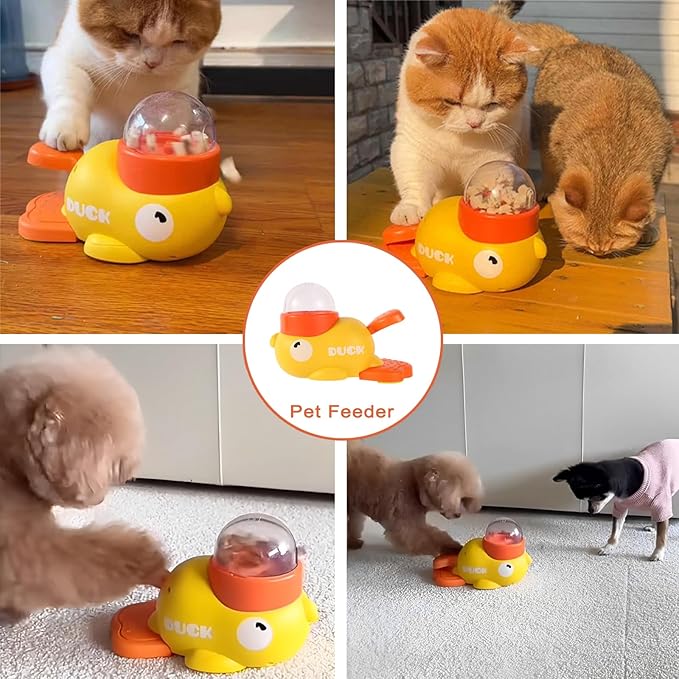 Interactive Dog Treat Dispenser, Puzzle Feeder Dog, Duck Pet Feeder for Healthy Eating, Interactive Treat Dispenser Toy for Dogs and Cats (2 PCS)