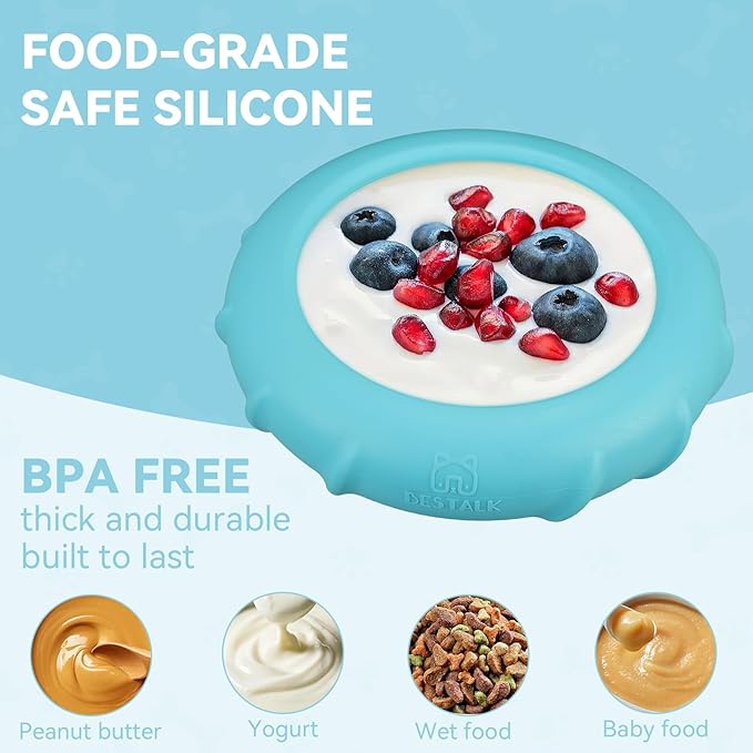 Dog Lick Bowl, Bestalk Wobbly Freeze Bowl Enrichment Feeder for Dogs, Anxiety Relief Lick Mat Puzzle Toy for Distraction, BPA Free Silicone, Dishwasher Safe(Teal,S)