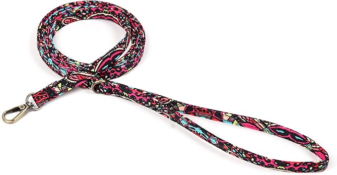 Organic Cotton Dog Leash for Small,Medium and Large Breed,Brass Hardware Pet Leash for Walking,Running and Training 6FT
