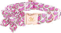Elegant little tail Dog Collar with Flower, Watermelon Print Pet Collar Flower Pet Collars Summer Cute Adjustable Dog Collars for X-Small Dogs