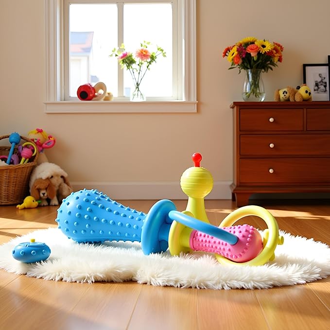 1 Pc Random Color Dog Toys for Aggressive Chewers,Rubber Pacifier Puppy Dog Chewing Molar Play Toy Pet Supplies