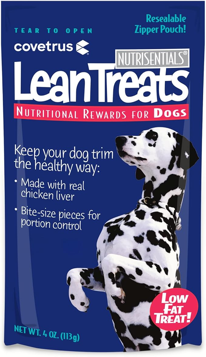 Covetrus Nutrisential Lean Treats for Dogs - Small, Medium & Large Dogs (K9) - Nutritional Low Fat, Bite-Size - Soft Chicken Flavor - 6 Pack - 4oz