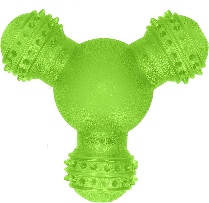 Cyrank Rolling Dog Treat Dispenser Slow Feeder, Funny Giggle Dog Puzzle Toy Slow Feeder Treat Toys Interactive Food Dispensing Dog Toys(Green)