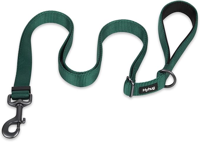 Hyhug Nylon Adjustable 4-6ft Dog Leash with Soft Neoprene Padded Handle, Durable Heavy Duty Leash with Easy-to-Use Bolt Snap, Ideal for Jogging Outdoor