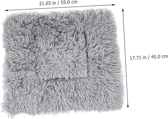Large Warm PET Mat for Dogs Cats 55x45cm Fluffy Coral Fleece Cushion Washable Sleeping Pad for Winter Self-Warming Resting Bed Mute Base