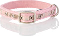 Adjustable Recycled Ribbon Dog Collar for All Pet Breeds, Camo-Pink, Large