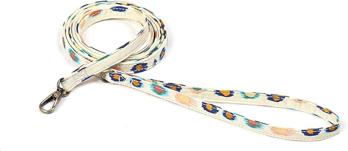 Organic Cotton Dog Leash for Small,Medium and Large Breed,Brass Hardware Pet Leash for Walking,Running and Training 6FT