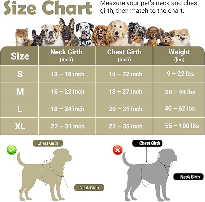 Funfox Dog Harness No Pull, Adjustable Pet Vest Harness, Super Soft Material with Vertical Handle Easy Control, Reflective Night Walking, 2 Leash Clips for Medium Sized Dogs, Army Green, M