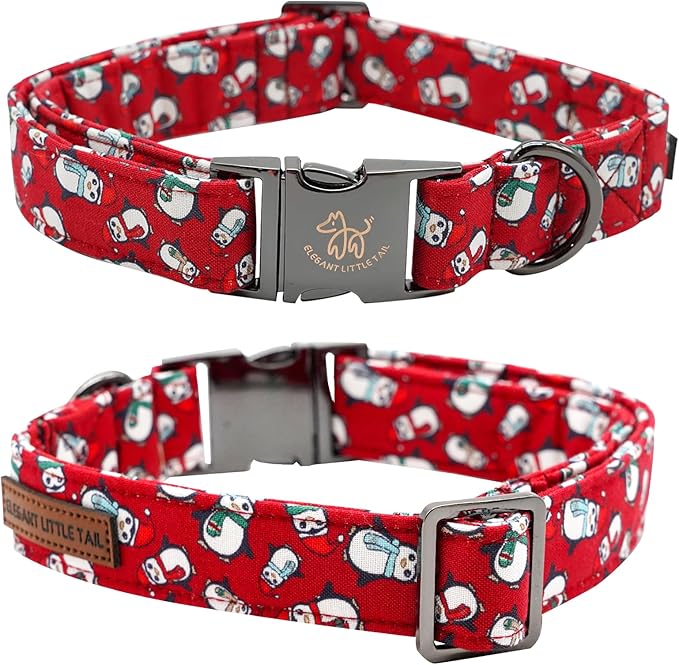 Elegant Little Tail Dog Collar with Flower, Christmas Dog Collar for X-Large Dogs