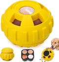 Dog Enrichment Toys to Keep Them Busy-Interactive Dog Toys for Large Dogs-Freeze Treat Dispensing,Natural Rubber,Dishwasher Safe,Lemon,M