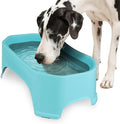 Neater Pet Brands Extra Large Water Bowl for Dogs, Outdoor Dog Water Bowl (2.25 Gallon XL Capacity), Big Trough Style Food Dish for Indoors or Outside, No Spill Large Dog Bowls, Aquamarine