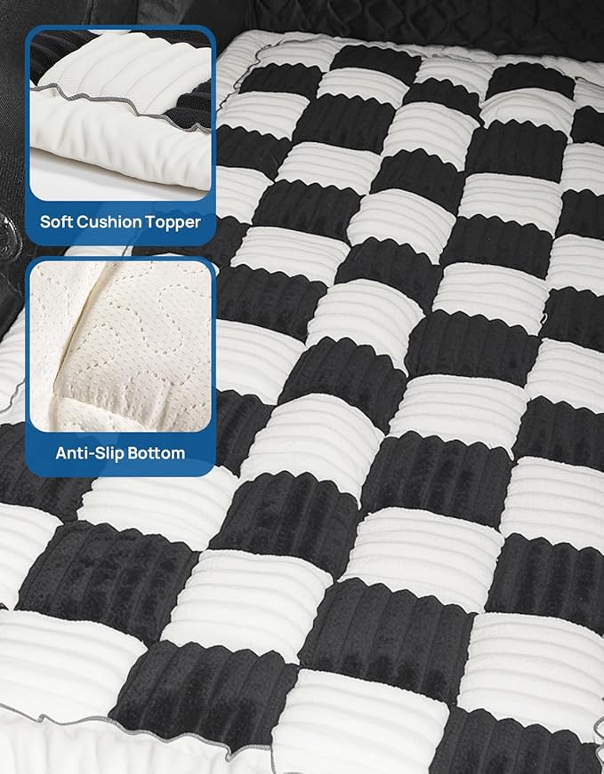 JOYTUTUS Dog Mat Bed for Back Seat Extender, Non-Slip Dog Bed Mat Custom Fit for Backseat Extenders, Pet Couch Cover,Washable Travel Pet Bed Mat for Cars, SUVs, Sedans