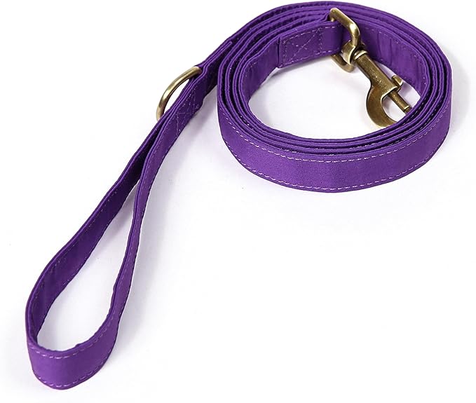 Organic Cotton Dog Leash for Small,Medium and Large Breed,Brass Hardware Pet Leash for Walking,Running and Training 6FT