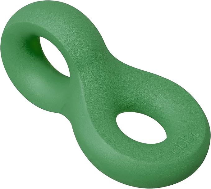 Ubbi Chomp Dog Chew Toy for Medium to Large Dogs, Durable Natural Rubber Interactive Bouncing Toy for Aggressive Chewers, Dishwasher Safe, Green