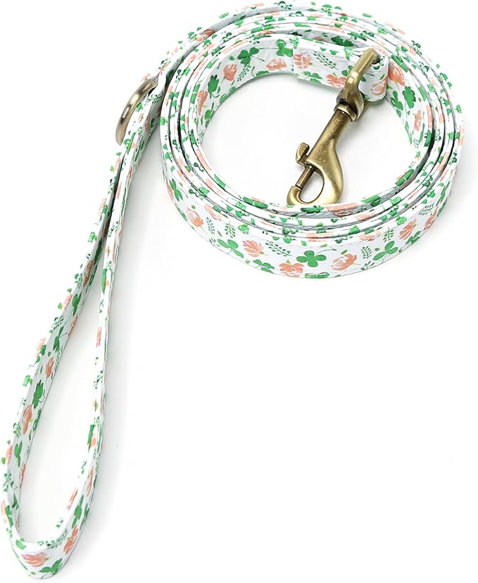 Organic Cotton Dog Leash for Small,Medium and Large Breed,Brass Hardware Pet Leash for Walking,Running and Training 6FT