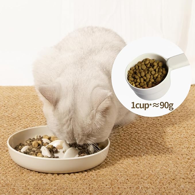 Slow Feeder Bowl for Cats and Small Dogs,Cilkus Fish Pool Design, Fun Interactive Bloat Stop Puzzle Feeder Bowl Healthy Eating Diet Made of Melamine Food Grade Material (Green(Melamine))
