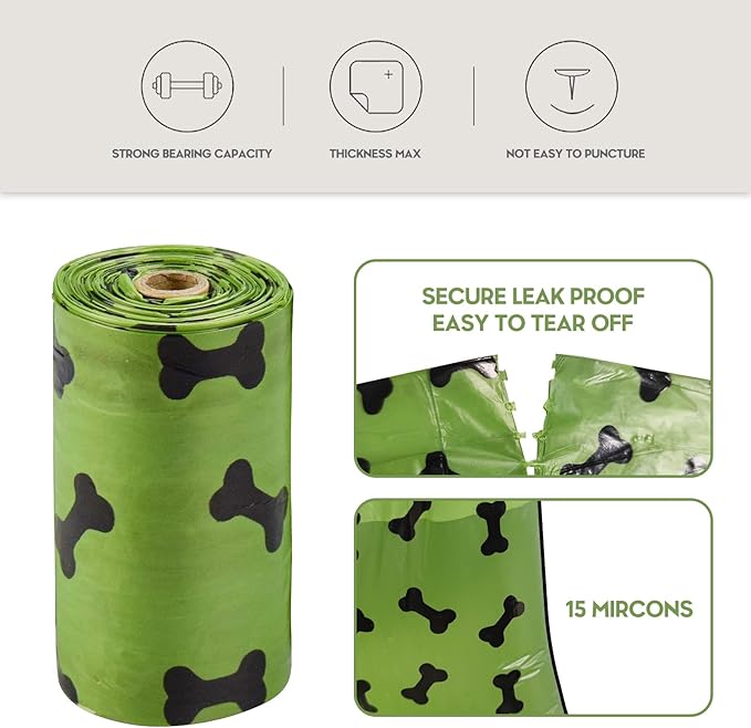 Scented Dog Poop Bag 270 Counts 18 Rolls 9x13 Inches Dog Waste Bags, Extra Thick and Strong Poop Bags for Dogs,Large Pet Waste Bags for Doggy