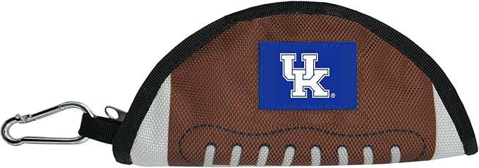 Pets First NCAA Kentucky Wildcats Collapsible Dog Travel Bowl, Food and Water Bowl for Dogs & Cats. Lightweight Leak-Proof Pet Bowl for Travel with Football Field & Pebble-Grain Design