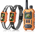 BLACKDOG Military Dog Shock Collar 2 Dogs (5-150lbs) - 4200ft Dog Training Collar with Remote, 4 Training Modes, Flashlight&Strobe, 90-day Battery, IP67 Waterproof Dog E Collar for All Breeds (Orange)