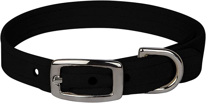 Susan Lanci Designs Ultrasuede Premium Dog Collar, Black, Large