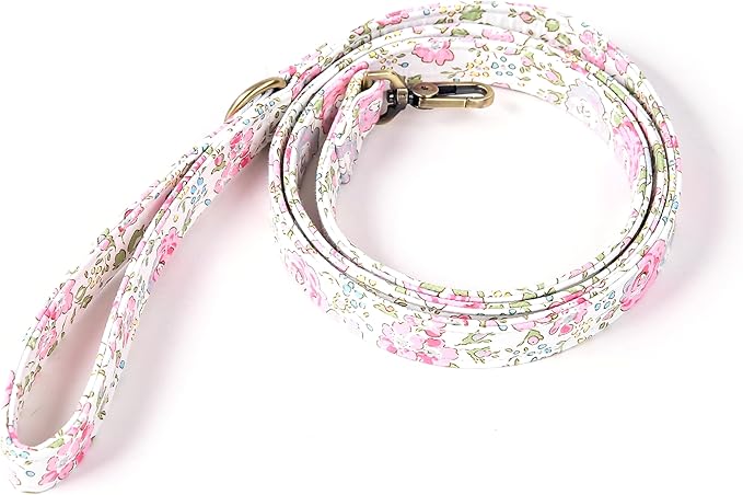 Organic Cotton Dog Leash for Small,Medium and Large Breed,Brass Hardware Pet Leash for Walking,Running and Training 6FT