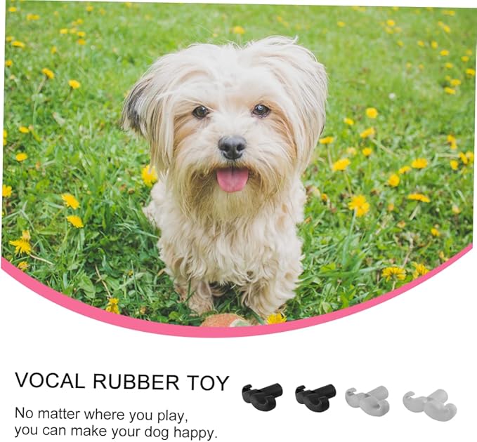 POPETPOP Halloween Dog Mustache Toy 4 Pack Pet Sound Chew Toys Material Safety Pet Supplies Random Color