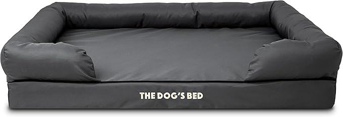 The Dog’s Bed Replacement Outer Cover, Oxford Fabric, Grey with Black Trim, XL