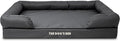 The Dog’s Bed Replacement Outer Cover, Oxford Fabric, Grey with Black Trim, XL