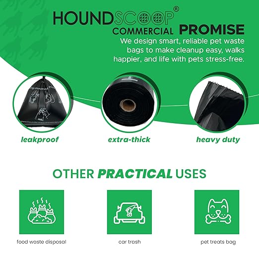 Bulk Case, 2000 Count Pet Waste Bags, Roll Format, Commercial-Grade Bags for Parks, HOAs & Residential Use, Dog Waste Station Bags, Compatible with Poop Station Dispensers