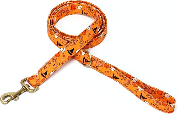 Organic Cotton Dog Leash for Small,Medium and Large Breed,Brass Hardware Pet Leash for Walking,Running and Training 6FT