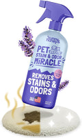 Sunny & Honey Pet Stain & Odor Miracle - Fast Acting Carpet Stain Remover & Urine Odor Eliminator - Enzyme Upholstery Cleaner Spray - For Upholstery, Couch & Mattress (32 fl oz, Light Lavender)