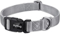 Hyhug Dog Collar for Large Dogs, Heavy Duty | Quick Release Nylon Buckle Collar, Adjustable & Durable Pet Supplies for Boy & Girl Dogs (Large, Sleet Gray)