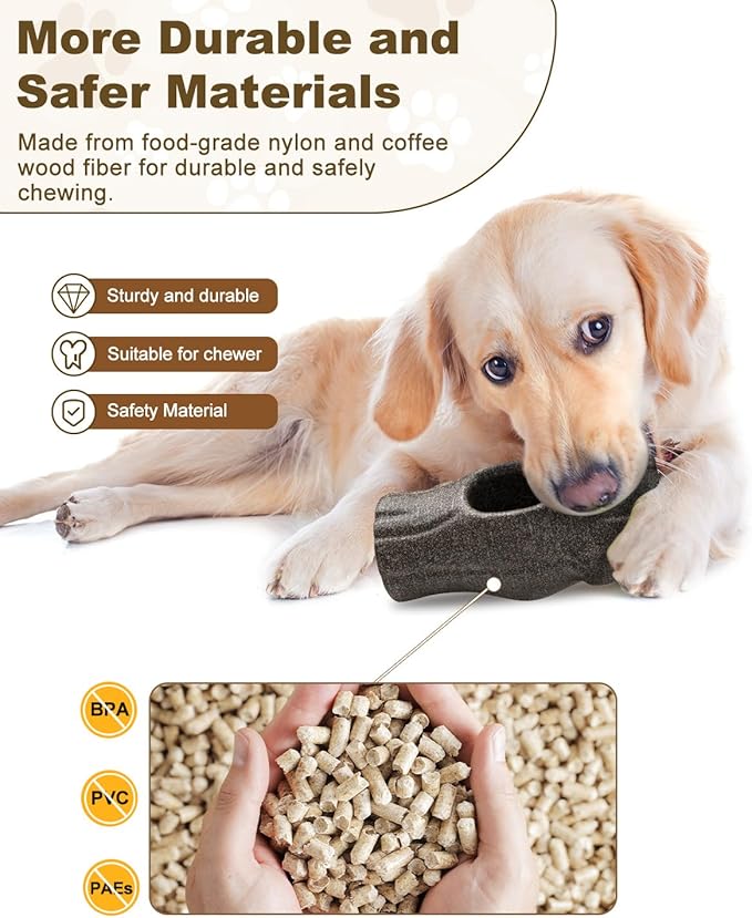NEMOVA Interactive Dog Chew Toy with Branch Shape, Frozen Treat Dog Toys to Keep Them Busy, Reusable, Safe Puzzle Toy for Puppy, Small, Large Dogs