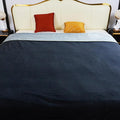 Waterproof Blanket for Bed, 80"x90" Leak-Proof Design, Reversible & Washable King Size Waterproof Blanket, Large Water Resistant Blankets, Reusable (Black/Light Grew)