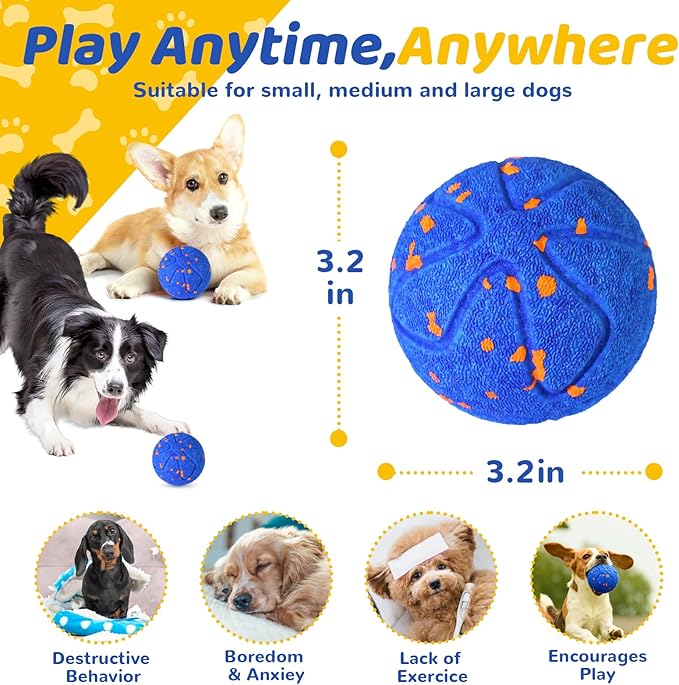 Interactive Dog Toys Dog Ball: Smart Interactive Dog Toys Motion-Activated for Medium and Large Dogs-Automatic Moving, Rotating & Bouncing, E-TPU Material, IP54 Waterproof for Indoor Outdoor