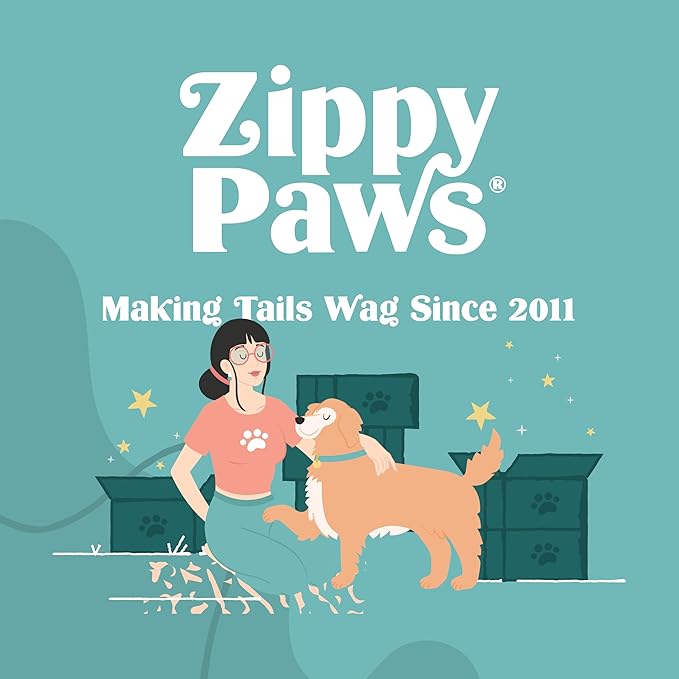 ZippyPaws Crinkle Monkey - Interactive Dog Toys to Keep Them Busy, Squeaky Plush Pet Toy for All Breeds, Cute Gift for Small and Medium Dogs, Contains 1 Round Squeaker - Small, Pink