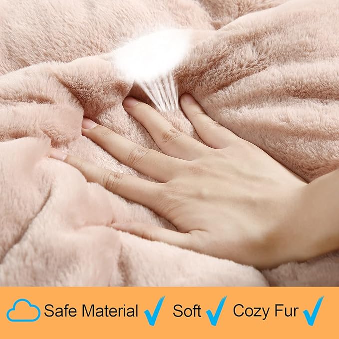 Dog Beds Crate Pad for Small Dogs Ultra Soft Dog Crate Bed Washable & Anti-Slip Kennel Pad for Dogs Cozy Sleeping Mat,Pink 24inch