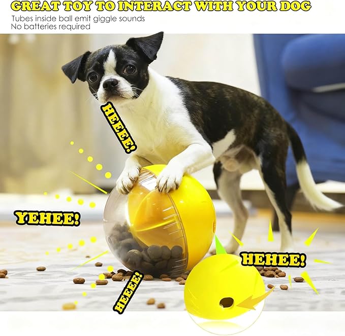 5.6 inch Dog Treat Ball, Puzzles, Herding Ball for All Dog Breeds, Interactive Dogs Toy & Treat Dispenser, Keep Them Busy, Enrichment, Reduces Boredom, Stress & Hyperactivity