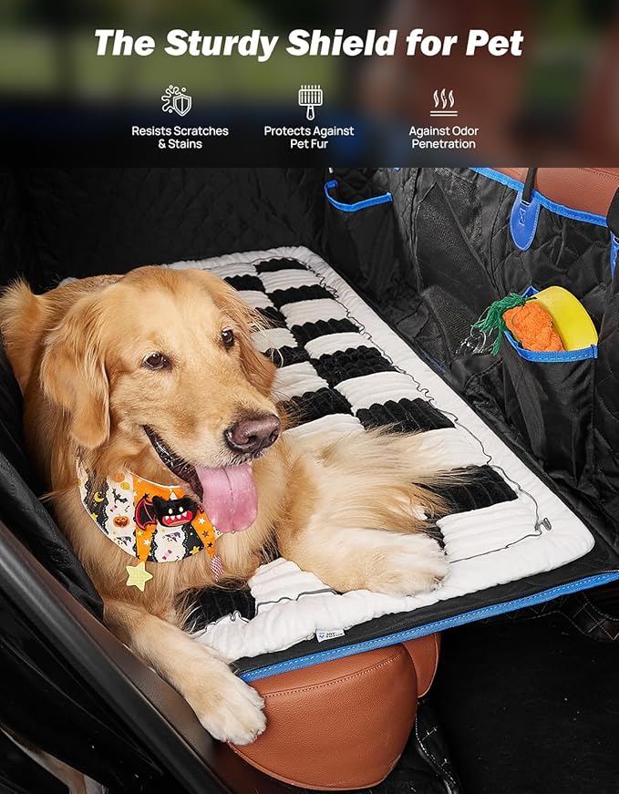 JOYTUTUS Dog Mat Bed for Back Seat Extender, Non-Slip Dog Bed Mat Custom Fit for Backseat Extenders, Pet Couch Cover,Washable Travel Pet Bed Mat for Cars, SUVs, Sedans