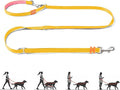 HOWGO Hands Free Dog Leash with Padded Handle,Multifunctional Crossbody Waist Leash for Walking Running Jogging Training,7.5 FT Nylon Adjustable Length for All Breeds(Yellow, Standard)