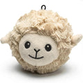 Pet Lou 4" EZ Squeaky Lamb Ball Dog Toy, Durable TPR Squeaky Ball with Plush Cover, Stuffing-Free Lamb Dog Toy for Small & Medium Breeds, Bouncy & Water-Floating