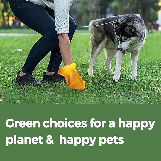Dog Poop Bags Rolls Extra thick and Guaranteed Leak Proof Poop Bags for Dogs,120 Count 8 Rolls,Unscented,Cornstarch Based Doggie Poop Bag for Puppy and Big Dogs