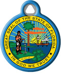 Dog Tag Art Personalized United States Flags Pet ID Tags for Dogs and Cats, Florida State Emblem, Large
