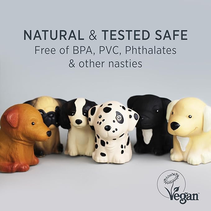 Hevea French Bulldog Breed Collection Dog Chew Toy - Natural Rubber Teething Toy for Puppies, Small, Medium and Large Dogs - Sore Gum Relief & Keeps Dogs Busy