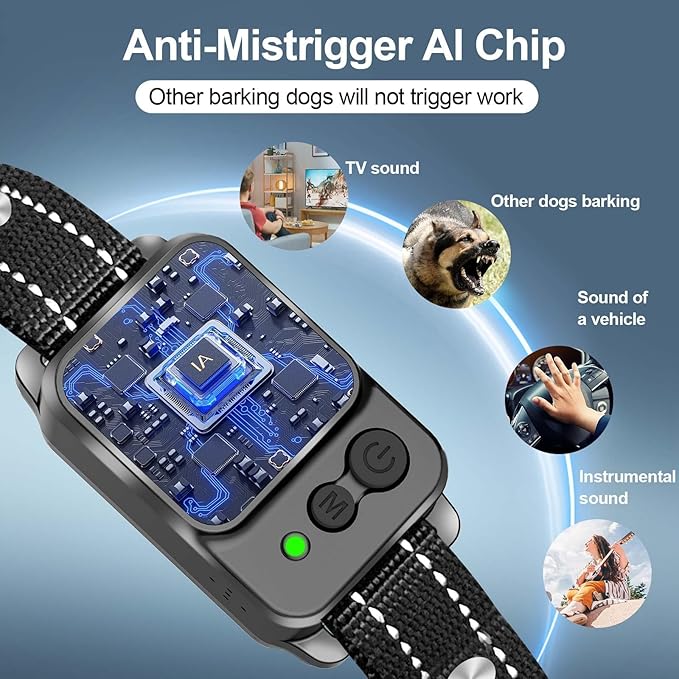Citronella Bark Dog Collar [No Refill] Spray Dog Collar, with 5 Adjustable Sensitivity, Beep+Vibration+Spray 5 Working Modes Citronella Bark Collar, IP66 Waterproof Dog Spray Collar for L/M/S