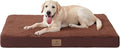 Bedfolks Orthopedic Dog Bed for Extra Large Dogs - Egg Foam Dog Crate Bed with Removable Waterproof Cover, Pet Bed Mat Suitable for Dogs and Pets Up to 100 lbs (44 x 32 x 3.5 inches, Brown)